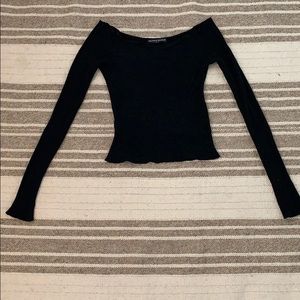 off the shoulder long sleeve top